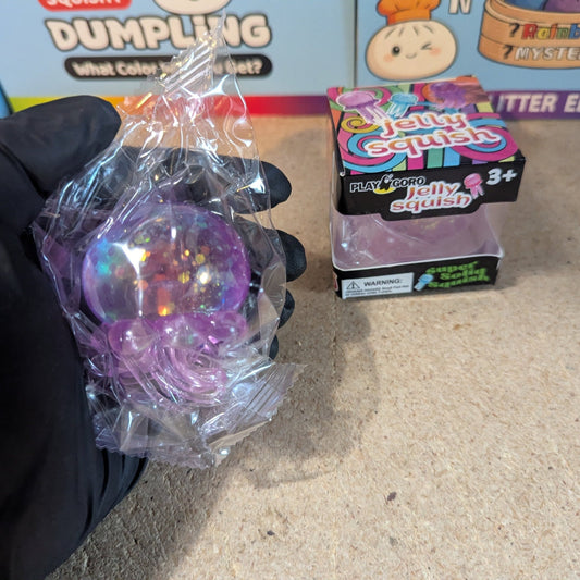 Purple Jellyfish with Tentacles (Slow - Rising Squish) - DelsBricks Toys & CollectiblesDelsBricks Toys & CollectiblesRalphie's Funhouse