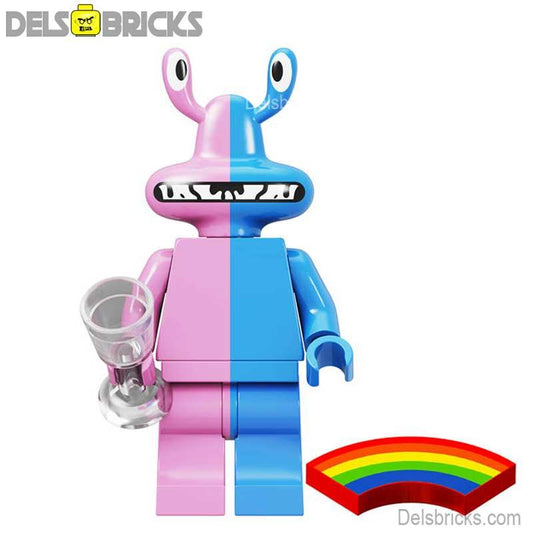 Rainbow Friends Pink / Blue Character Lego Minifigures Custom Toys - DelsBricks MinifiguresMinifiguresDelsBricks MinifiguresDelsbricks