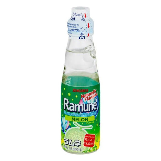 Ramune Melon Flavor Japanese Soda 6.76oz - Authentic Marble Bottle Drink - DelsBricks Toys & CollectiblesDelsBricks Toys & CollectiblesSuper Anime Store