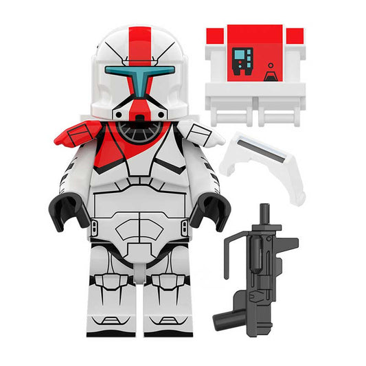 Red Commando Clone trooper Lego Star Wars Minifigures Delsbricks.com   