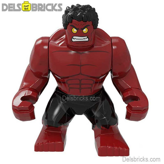 Red Hulk from Captain America: Brave New World Lego Minifigures Custom Toys - DelsBricks MinifiguresMinifiguresDelsBricks MinifiguresDelsbricks