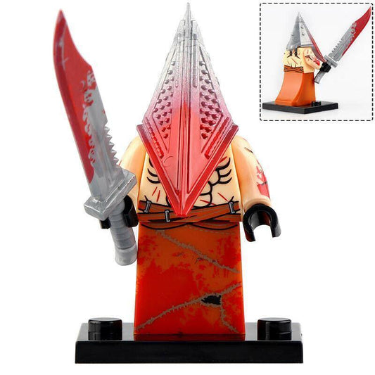 Red Pyramid Head Silent Hill Lego Minifigures Custom Horror Toys - DelsBricks MinifiguresLego Horror MinifiguresDelsBricks MinifiguresDelsbricks.com