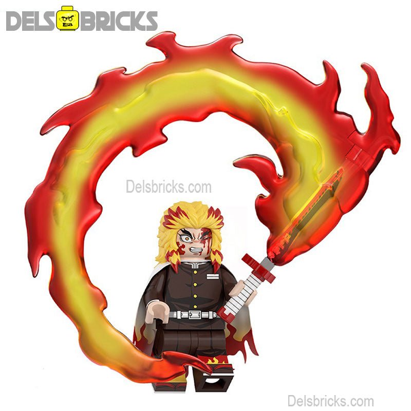 Rengoku Kyoujurou Demon Slayer Anime Lego Minifigures Custom Toys 2 - DelsBricks MinifiguresMinifiguresDelsBricks MinifiguresDelsbricks