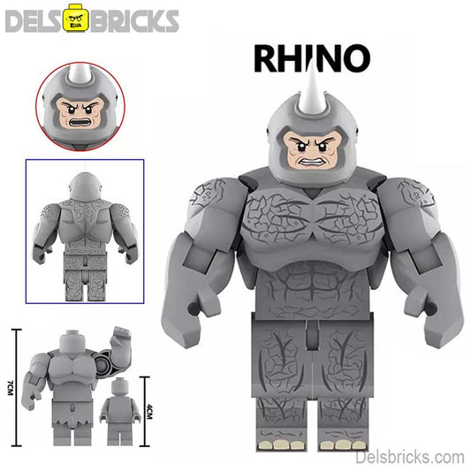 Rhino from Spider - Man (big figure) Lego Marvel Minifigure Custom Toys 3 - DelsBricks MinifiguresSpiderman Lego MinifiguresDelsBricks MinifiguresDelsbricks.com