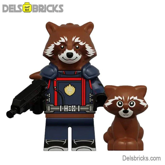 Rocket Raccoon Guardians of the Galaxy lego Minifigures Custom Toys - DelsBricks MinifiguresMinifiguresDelsBricks MinifiguresDelsbricks