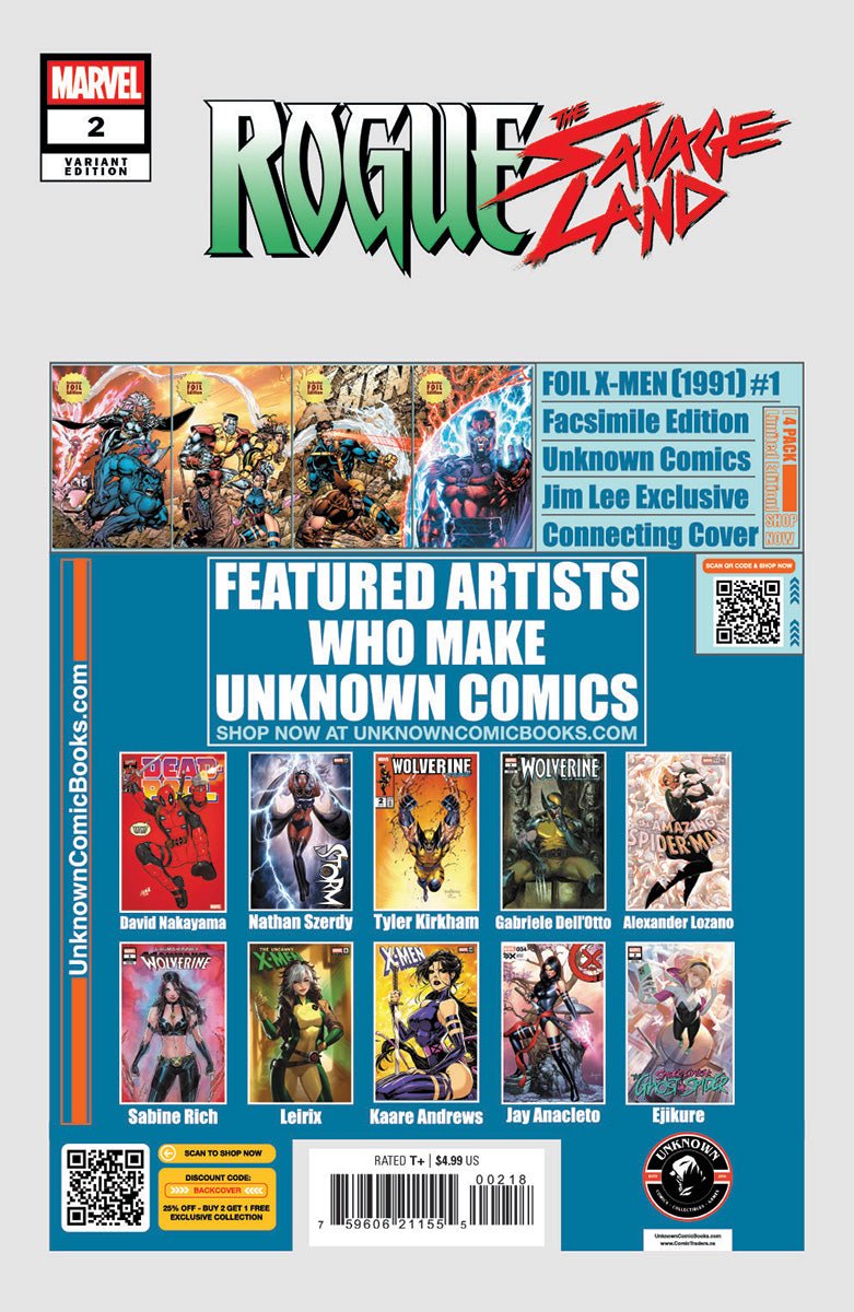 Rogue: The Savage Land 2 Unknown Comic Sabine Rich Exclusive Var (02/26/2025) - DelsBricks Toys & CollectiblesCOMIC BOOKDelsBricks Toys & CollectiblesUnknown Comic Books