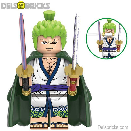 Roronoa Zoro ONE PIECE Anime Lego Minifigures custom toys new - DelsBricks MinifiguresMinifiguresDelsBricks MinifiguresDelsbricks
