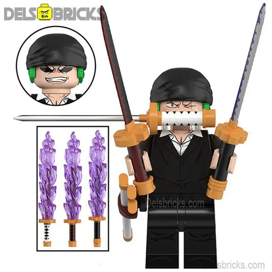 Roronoa Zoro Suit Outfit ONE PIECE Anime Lego Minifigures custom toys - DelsBricks MinifiguresMinifiguresDelsBricks MinifiguresDelsbricks