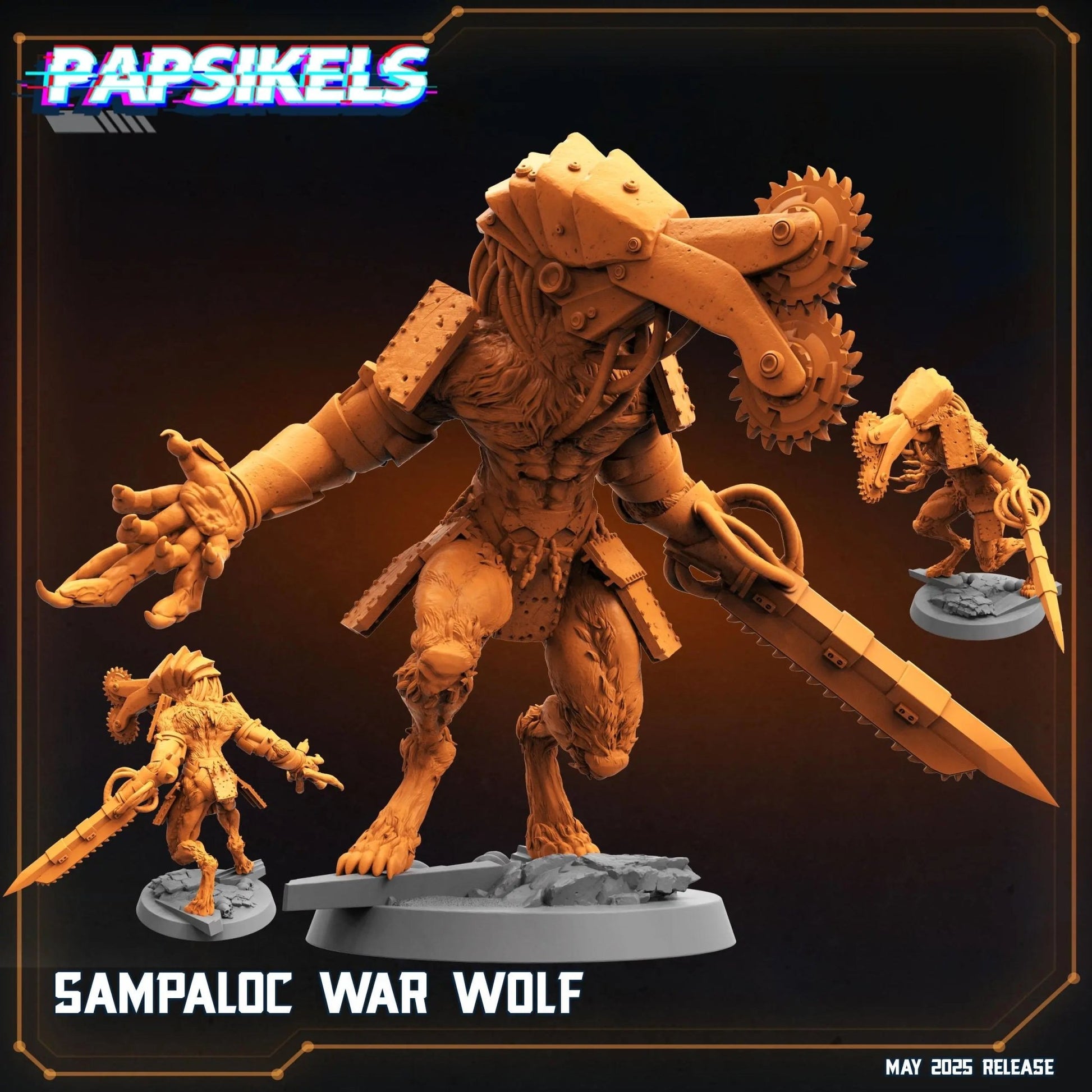 Sampaloc War Wolf by Papsikels Miniature, 60mm Miniature, 32mm Heroic Scale, War Gaming, Proxy, Trench Crusade, Tabletop gaming - DelsBricks Toys & CollectiblesResin Printed MiniatureDelsBricks Toys & CollectiblesMega Diamonds & Schwartzreiter Mini Forge