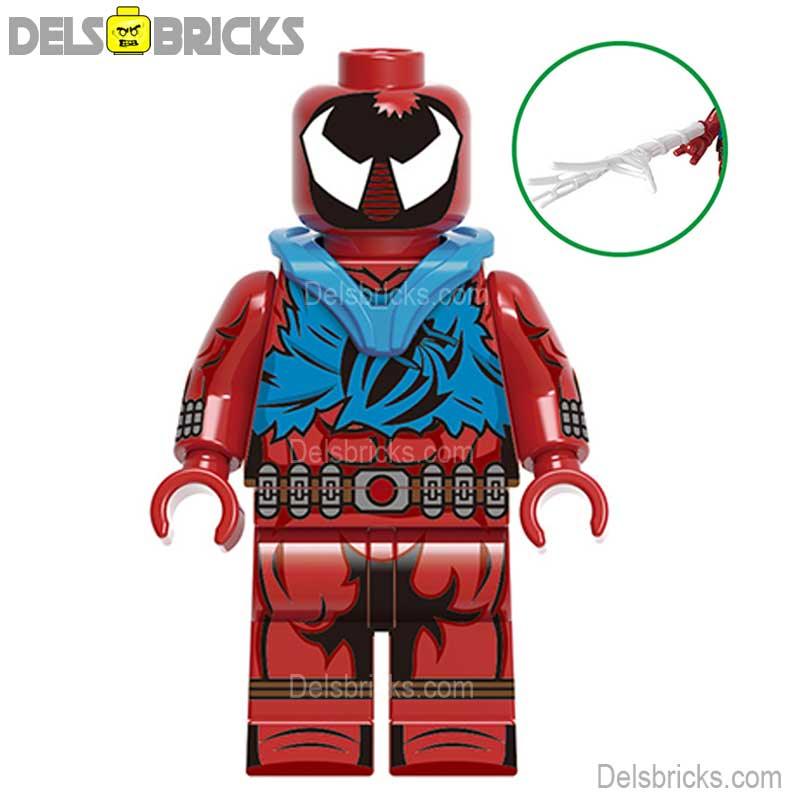 Scarlet Spider - Man Spider - verse Lego Marvel Minifigures Custom Toys NEW - DelsBricks MinifiguresSpiderman Lego MinifiguresDelsBricks MinifiguresDelsbricks.com