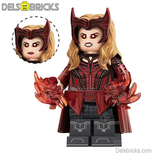 Scarlet Witch Wanda Maximoff Lego Minifigures Custom Toys - DelsBricks MinifiguresMinifiguresDelsBricks MinifiguresDelsbricks