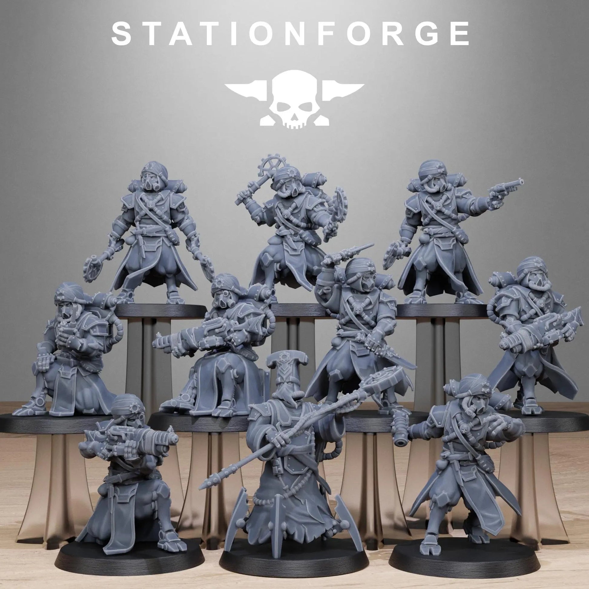 Scavanger Scorchers by Station Forge 28mm Heroic Scale Miniature, 32mm tall, 10 Units, Proxy, Grimdark, Sci - Fi, OPR, Guard, Chaos - DelsBricks Toys & CollectiblesResin Printed MiniatureDelsBricks Toys & CollectiblesMega Diamonds & Schwartzreiter Mini Forge