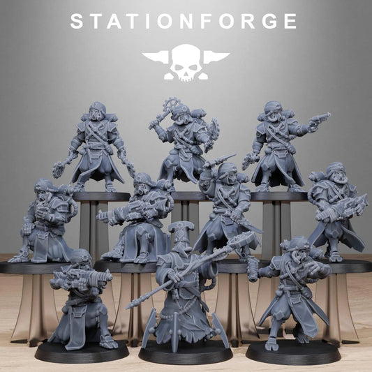 Scavanger Scorchers by Station Forge 28mm Heroic Scale Miniature, 32mm tall, 10 Units, Proxy, Grimdark, Sci - Fi, OPR, Guard, Chaos - DelsBricks Toys & CollectiblesResin Printed MiniatureDelsBricks Toys & CollectiblesMega Diamonds & Schwartzreiter Mini Forge