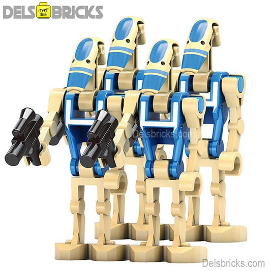 Scout Battle Droids set of 4 Star Wars Lego Minifigures Custom Toys NEW - DelsBricks MinifiguresLego Star Wars MinifiguresDelsBricks MinifiguresDelsbricks.com