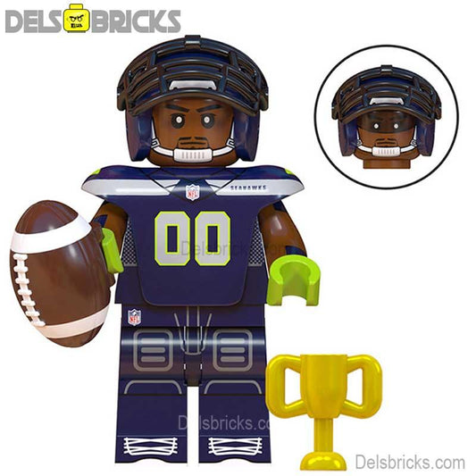 Seattle Seahawks NFL Football Teams Lego Minifigures Custom Toys - DelsBricks MinifiguresMinifiguresDelsBricks MinifiguresDelsbricks