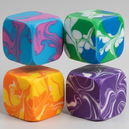 Set of Four Versus Swirl Squeeze Cubes (Super Slow - Rising Squish) - DelsBricks Toys & CollectiblesDelsBricks Toys & CollectiblesRalphie's Funhouse