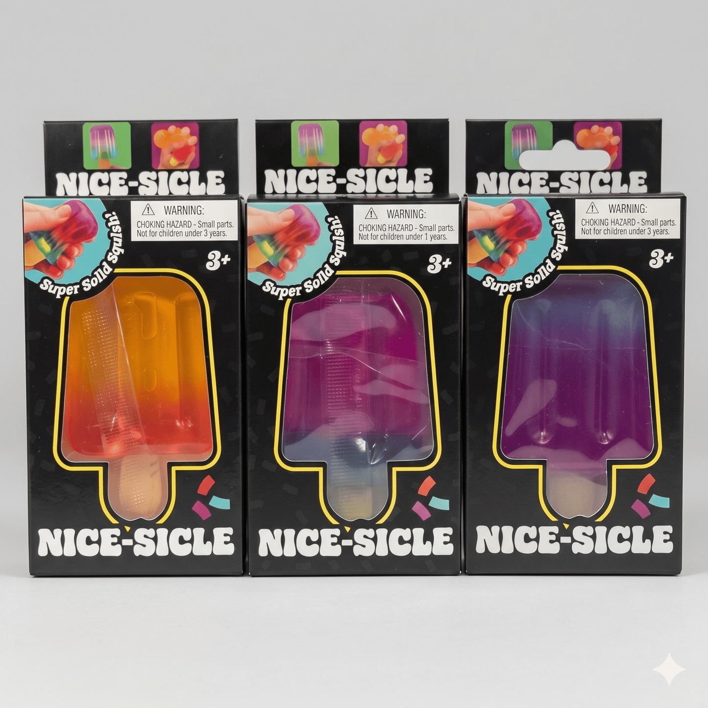 Set of Three Wannabe Nice - Sicle (Gelatin Squish) - DelsBricks Toys & CollectiblesDelsBricks Toys & CollectiblesRalphie's Funhouse