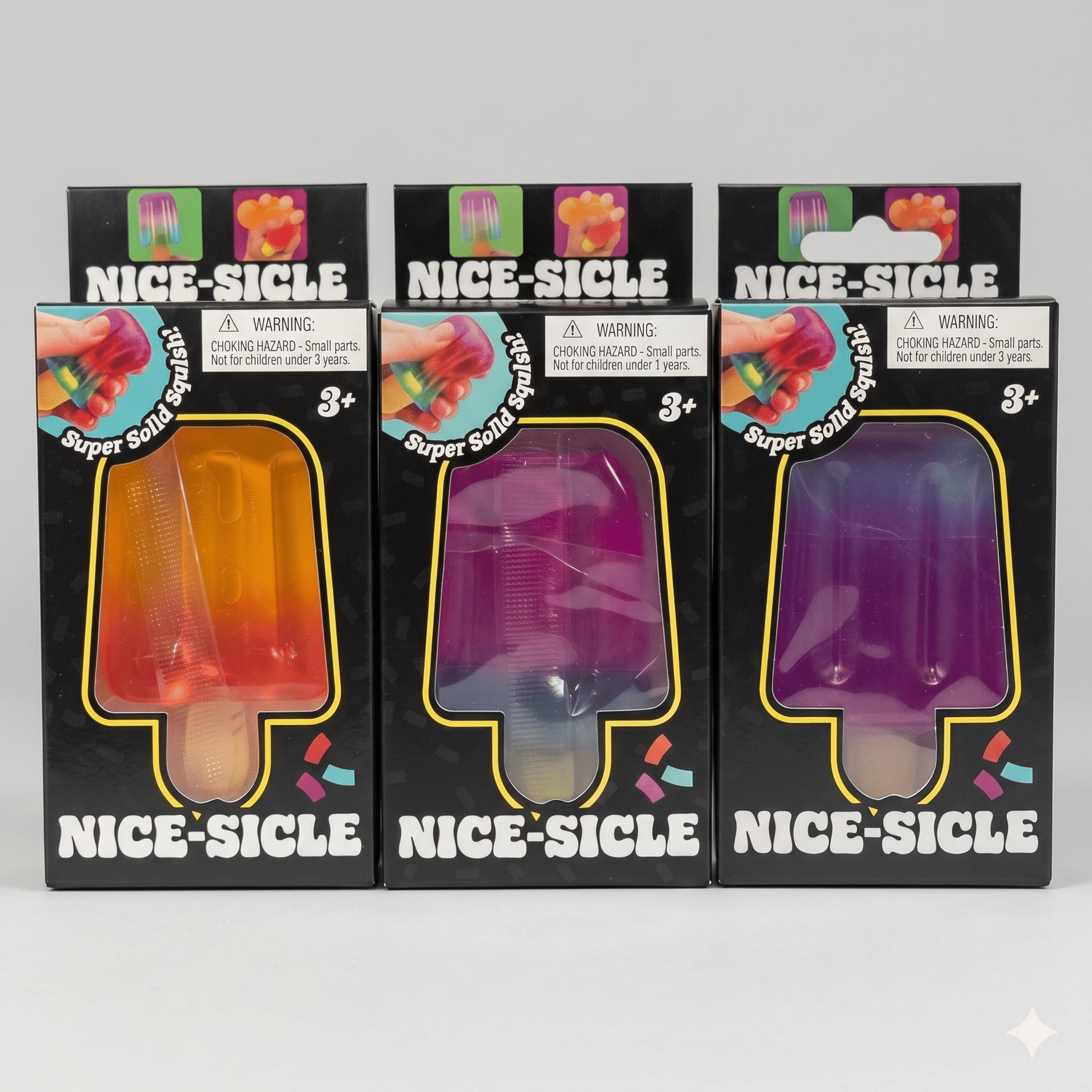 Set of Three Wannabe Nice - Sicle (Gelatin Squish) - DelsBricks Toys & CollectiblesDelsBricks Toys & CollectiblesRalphie's Funhouse