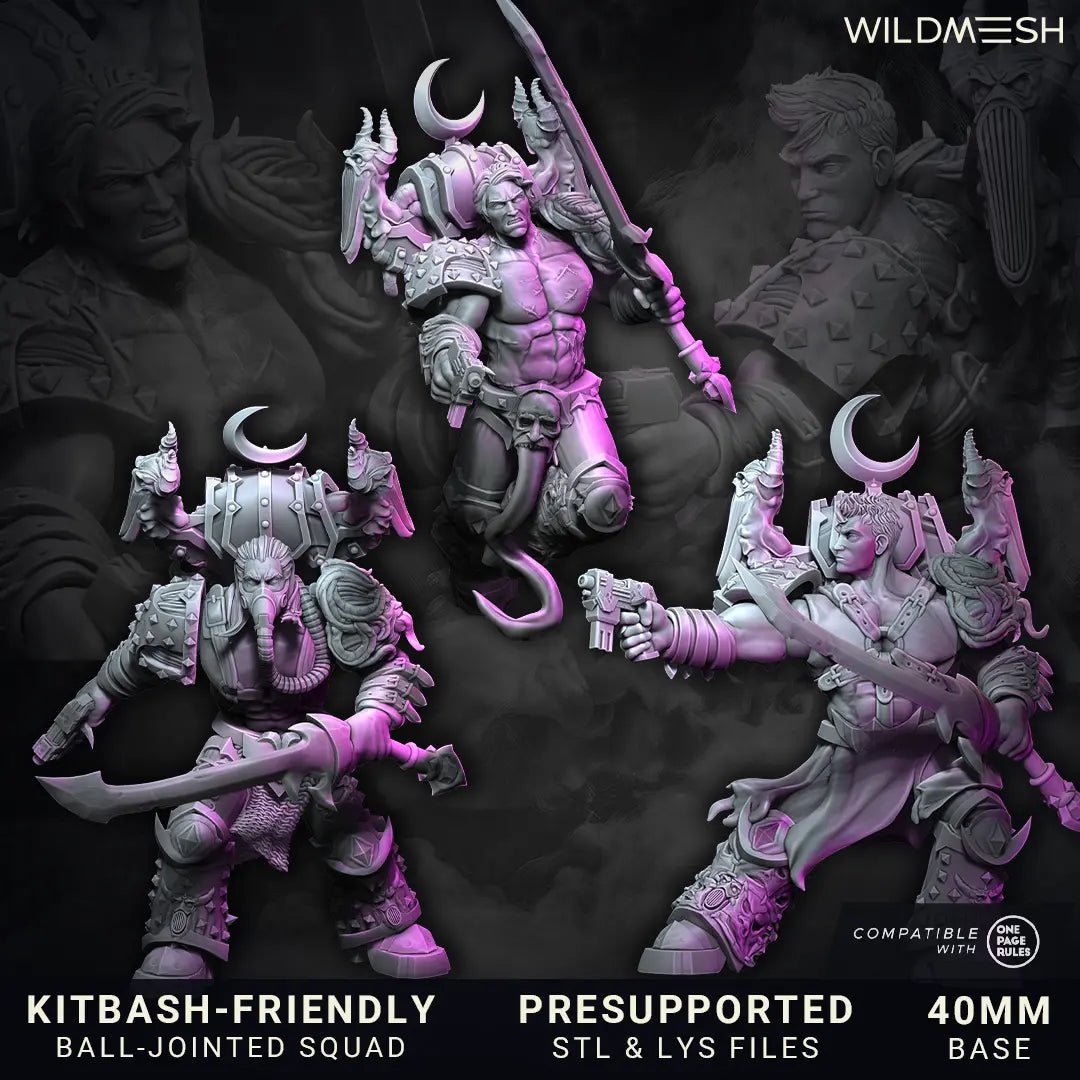 Shards of Excess by Wild Mesh 28/32mm Heroic Scale Miniature, 35mm tall, 3 Units - DelsBricks Toys & CollectiblesResin Printed MiniatureDelsBricks Toys & CollectiblesMega Diamonds & Schwartzreiter Mini Forge