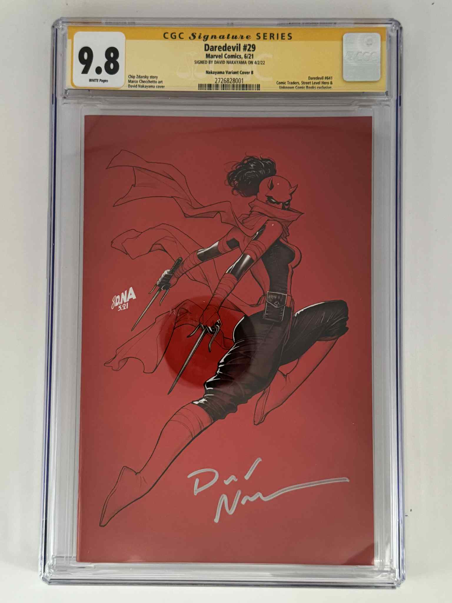 [Signed by David Nakayama] Daredevil 29 CGC 9.8 Yellow Label Exclusive Virgin Color Bleed Var - DelsBricks Toys & CollectiblesCOMIC BOOKDelsBricks Toys & CollectiblesUnknown Comic Books