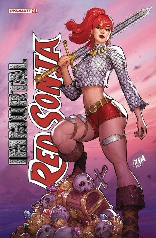 [SIGNED by David Nakayama] IMMORTAL RED SONJA 1 DAVID NAKAYAMA EXCLUSIVE FOIL STAMPED LOGO VAR (11/30/2022) - DelsBricks Toys & CollectiblesCOMIC BOOKSDelsBricks Toys & CollectiblesUnknown Comic Books