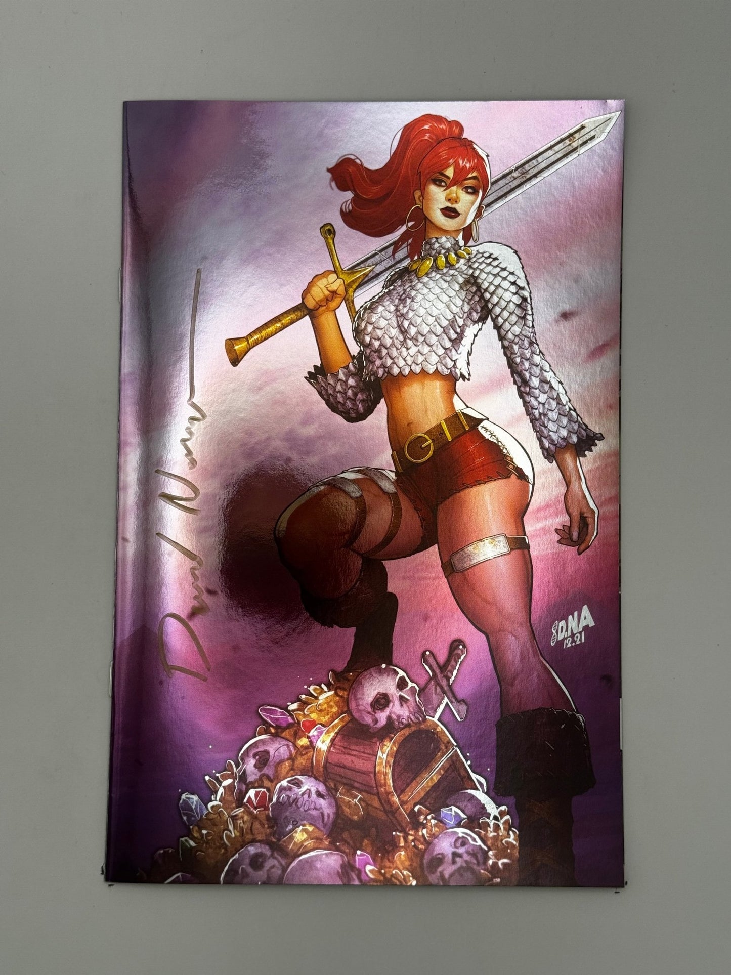 [SIGNED by David Nakayama] IMMORTAL RED SONJA 1 DAVID NAKAYAMA EXCLUSIVE FULL FOIL VIRGIN VAR (11/30/2022) - DelsBricks Toys & CollectiblesCOMIC BOOKSDelsBricks Toys & CollectiblesUnknown Comic Books