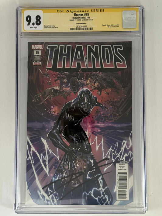 [Signed by Donny Cates] Thanos 15 CGC 9.8 Yellow Label Geoff Shaw Exclusive Var - DelsBricks Toys & CollectiblesCOMIC BOOKDelsBricks Toys & CollectiblesUnknown Comic Books