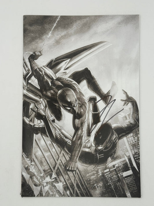 [Signed by Hickman] Ultimate Spider - Man 1 B&W CON VIRGIN Unknown Comics Matrazzo Exclusive Var [INST] 3rd PTG - DelsBricks Toys & CollectiblesCOMIC BOOKDelsBricks Toys & CollectiblesUnknown Comic Books