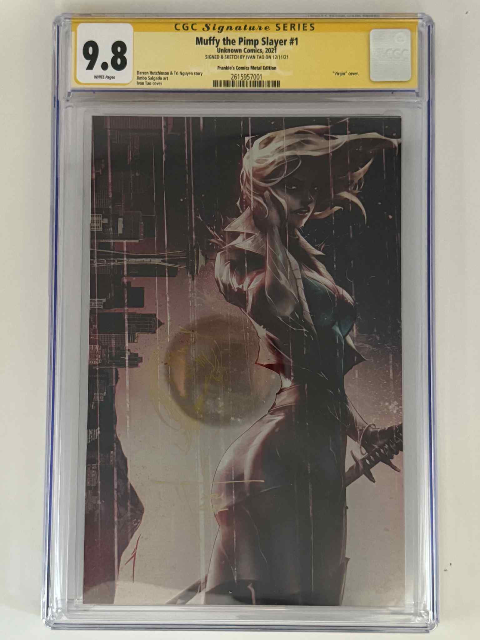 [Signed by Ivan Tao] [METAL] Muffy The Pimp Slayer 1 CGC 9.8 Yellow Label Ivan Tao Exclusive Virgin Var - DelsBricks Toys & CollectiblesCOMIC BOOKDelsBricks Toys & CollectiblesUnknown Comic Books