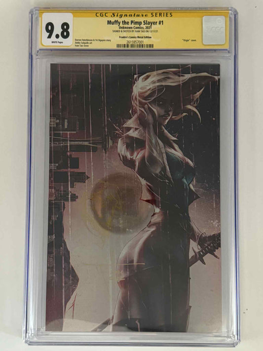 [Signed by Ivan Tao] [METAL] Muffy The Pimp Slayer 1 CGC 9.8 Yellow Label Ivan Tao Exclusive Virgin Var - DelsBricks Toys & CollectiblesCOMIC BOOKDelsBricks Toys & CollectiblesUnknown Comic Books