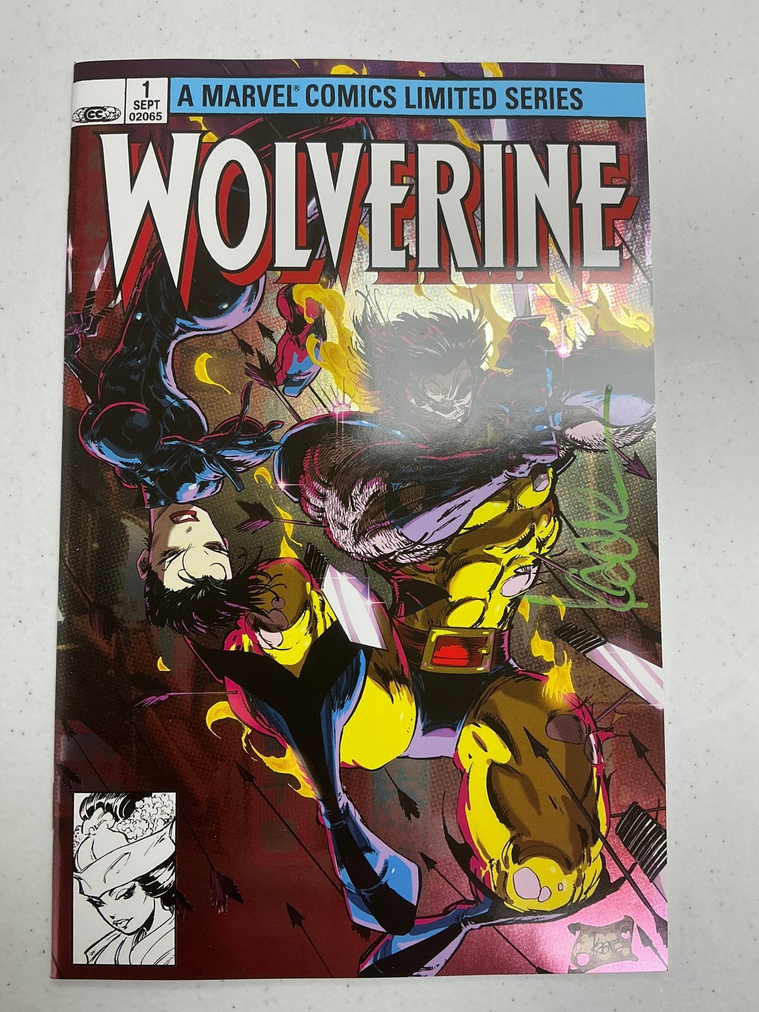 [Signed by Kaare Andrews] [FOIL] WOLVERINE BY CLAREMONT & MILLER 1 FACSIMILE EDITION [NEW PRINTING] UNKNOWN COMICS KAARE ANDREWS EXCLUSIVE MEGACON VAR [IN STOCK] - DelsBricks Toys & CollectiblesComic BookDelsBricks Toys & CollectiblesUnknown Comic Books
