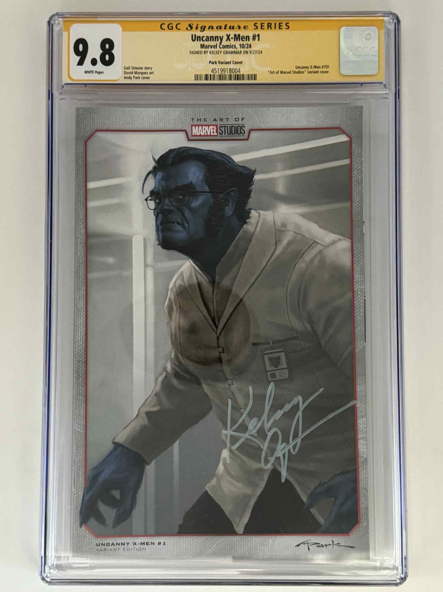 [Signed by Kelsey Grammar] Uncanny X - Men 1 CGC 9.8 Yellow Label Andy Park Exclusive Virgin Var - DelsBricks Toys & CollectiblesCOMIC BOOKDelsBricks Toys & CollectiblesUnknown Comic Books