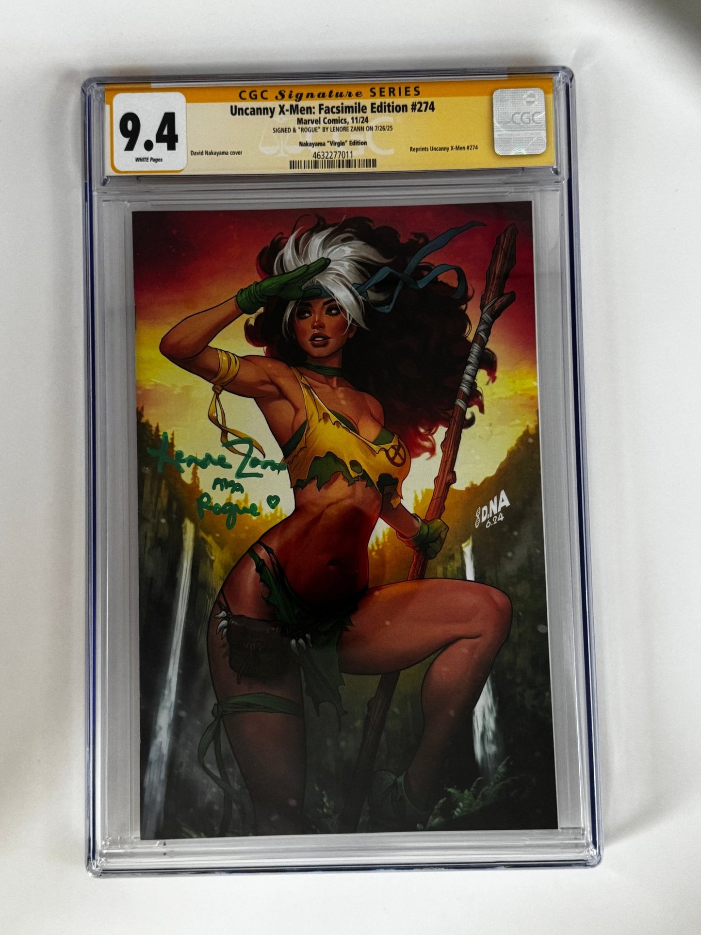[Signed by Lenore Zann] Uncanny X - Men Facsimile Edition 274 CGC 9.4 Yellow Label Nakayama Exclusive Virgin Var - DelsBricks Toys & CollectiblesCOMIC BOOKDelsBricks Toys & CollectiblesUnknown Comic Books