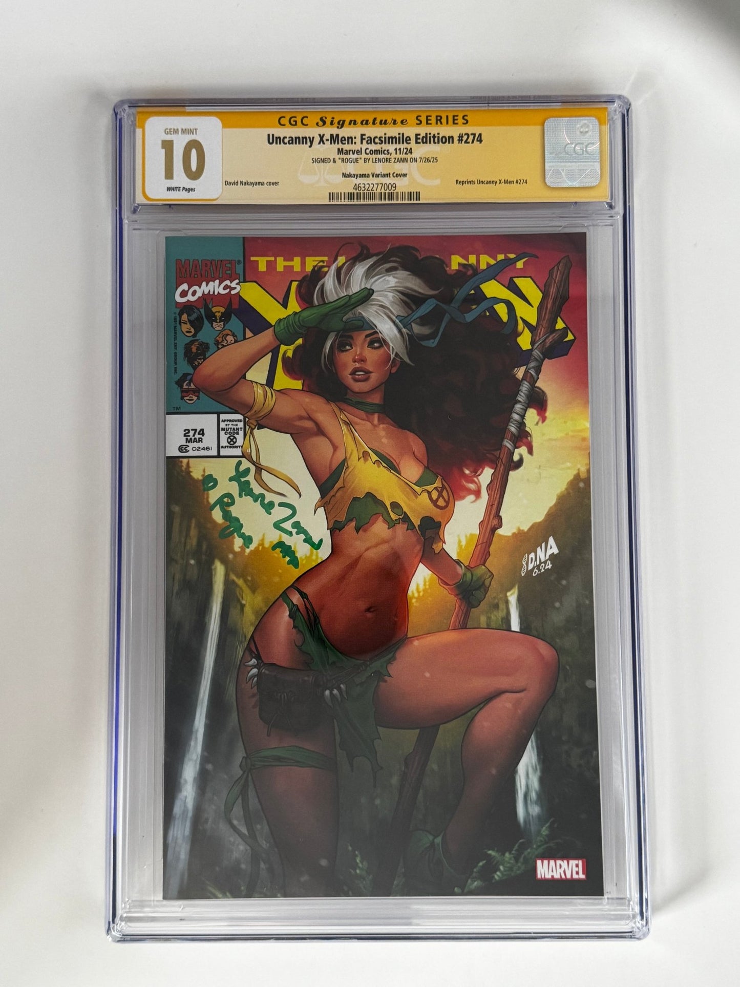 [Signed by Lenore Zann] Uncanny X - Men Facsimile Edition 274 CGC GEM MINT 10.0 Yellow Label Nakayama Exclusive Var - DelsBricks Toys & CollectiblesCOMIC BOOKDelsBricks Toys & CollectiblesUnknown Comic Books