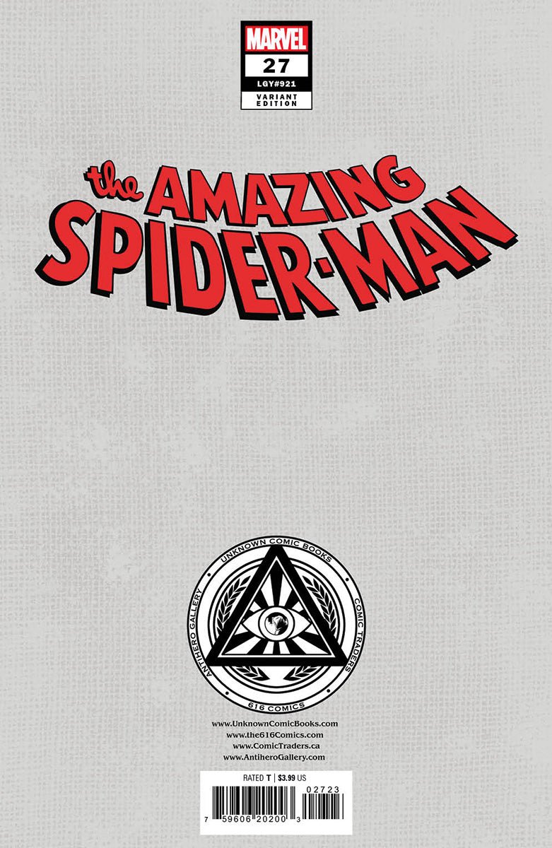 [Signed by Nathan Szerdy] AMAZING SPIDER - MAN 27 SIGNED Nathan Szerdy Virgin Variant IN STOCK - DelsBricks Toys & CollectiblesCOMIC BOOKDelsBricks Toys & CollectiblesUnknown Comic Books