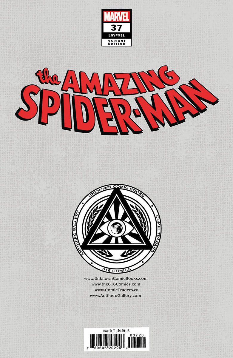 [Signed by Nathan Szerdy] AMAZING SPIDER - MAN 37 [GW] UNKNOWN COMICS NATHAN SZERDY EXCLUSIVE VIRGIN VAR [IN STOCK] - DelsBricks Toys & CollectiblesCOMIC BOOKDelsBricks Toys & CollectiblesUnknown Comic Books