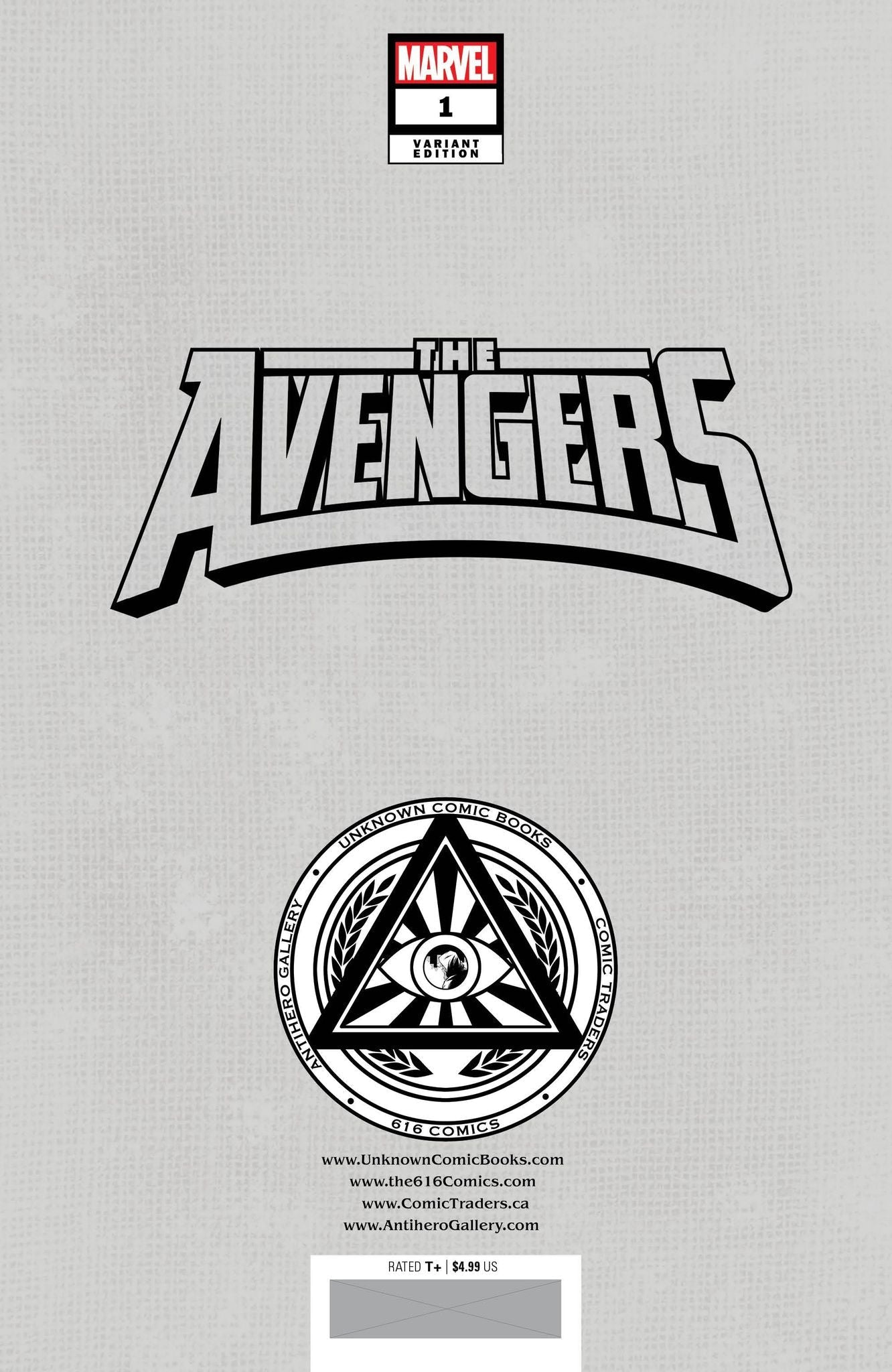[Signed by Nathan Szerdy] AVENGERS 1 UNKNOWN COMICS NATHAN SZERDY EXCLUSIVE VIRGIN VAR [IN STOCK] - DelsBricks Toys & CollectiblesCOMIC BOOK EXCLUSIVEDelsBricks Toys & CollectiblesUnknown Comic Books