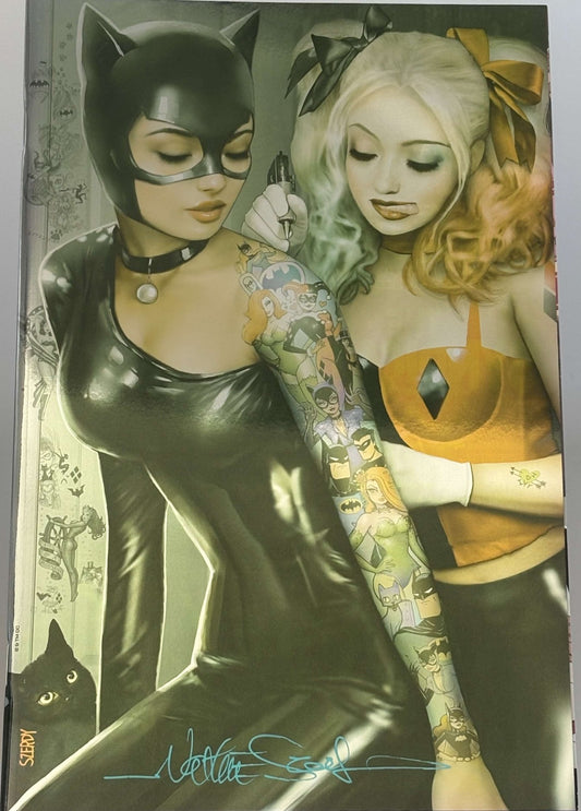 [Signed by Nathan Szerdy] [FOIL] HARLEY QUINN 31 NATHAN SZERDY (616) EXCLUSIVE CATWOMAN TATTOO FOIL VIRGIN VAR [IN STOCK] - DelsBricks Toys & CollectiblesCOMIC BOOKDelsBricks Toys & CollectiblesUnknown Comic Books
