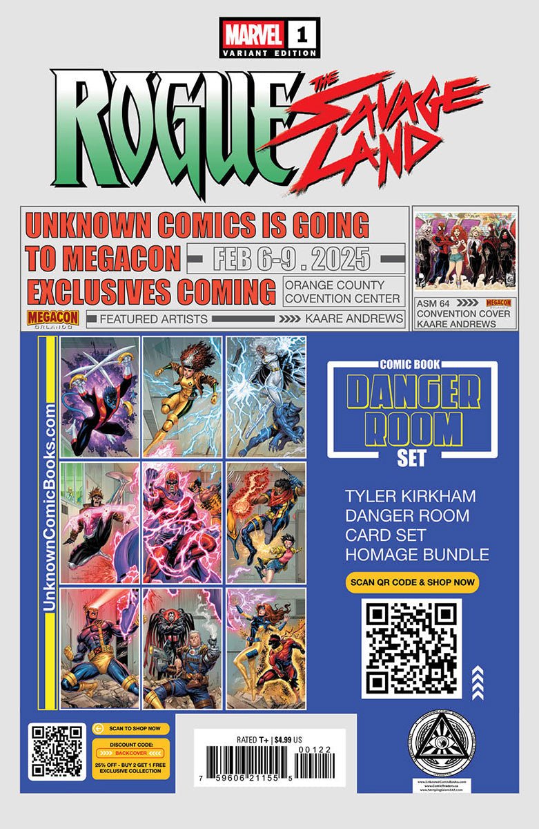 [Signed by Nathan Szerdy] Rogue: The Savage Land 1 Unknown Comics Nathan Szerdy Exclusive Virgin Var (06/2025) - DelsBricks Toys & CollectiblesCOMIC BOOKDelsBricks Toys & CollectiblesUnknown Comic Books