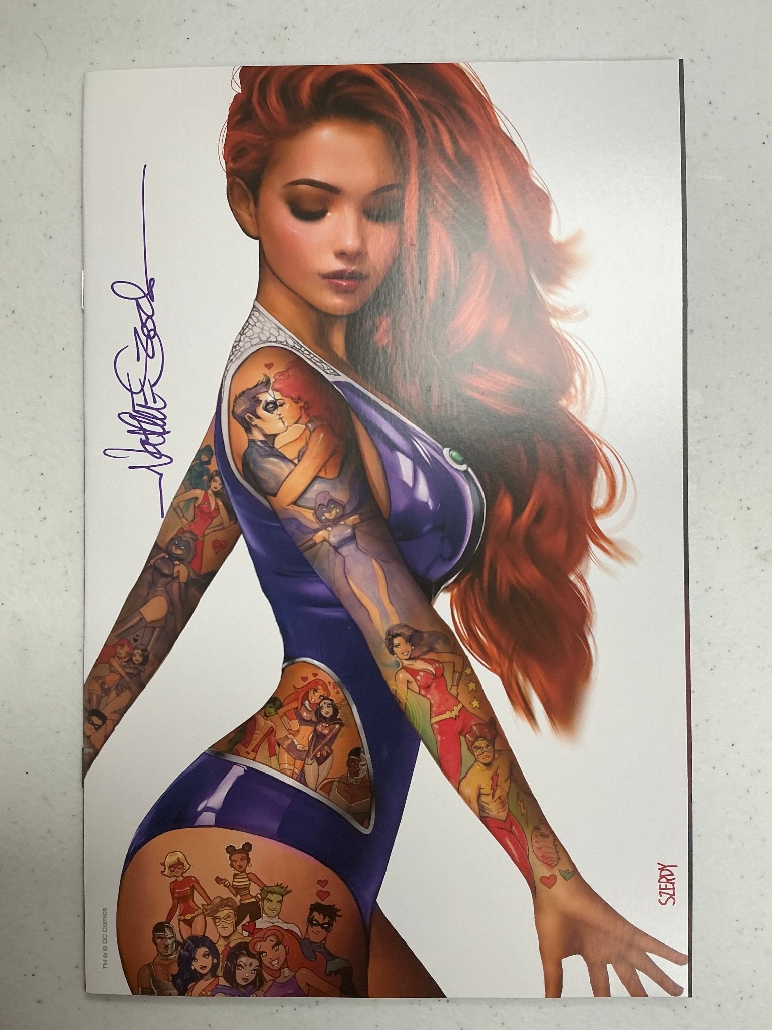 [Signed by Nathan Szerdy] TITANS 1 NATHAN SZERDY TATTOO VIRGIN VAR [IN STOCK] - DelsBricks Toys & CollectiblesCOMIC BOOKDelsBricks Toys & CollectiblesUnknown Comic Books