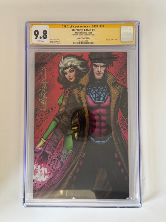 [Signed by Nathan Szerdy] Uncanny X - men 1 CGC 9.8 Yellow Label Szerdy Exclusive Virgin Var - DelsBricks Toys & CollectiblesCOMIC BOOKDelsBricks Toys & CollectiblesUnknown Comic Books
