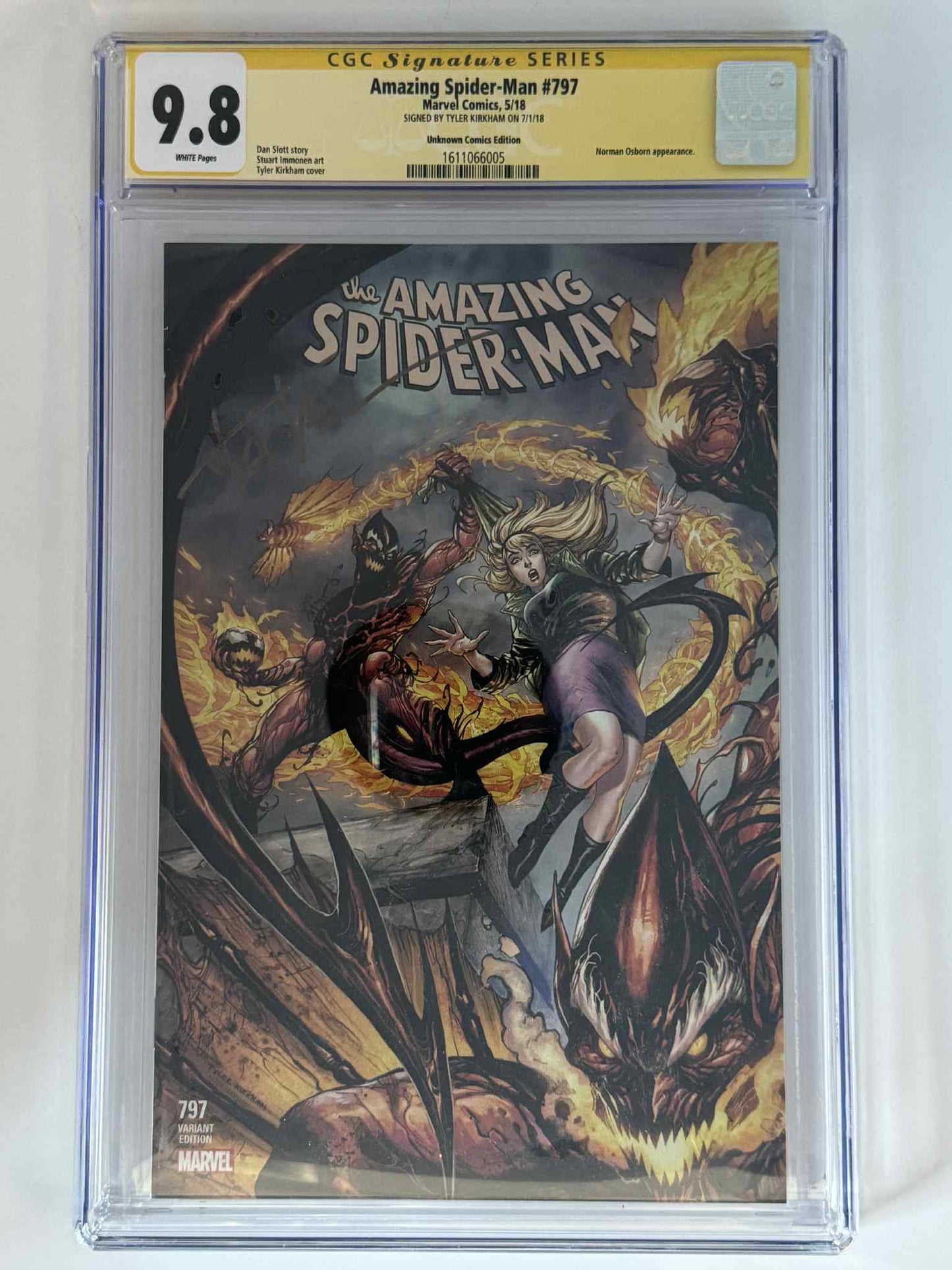 [Signed by Tyler Kirkham] Amazing Spider - Man 797 CGC 9.8 Yellow Label Exclusive Var - DelsBricks Toys & CollectiblesCOMIC BOOKDelsBricks Toys & CollectiblesUnknown Comic Books