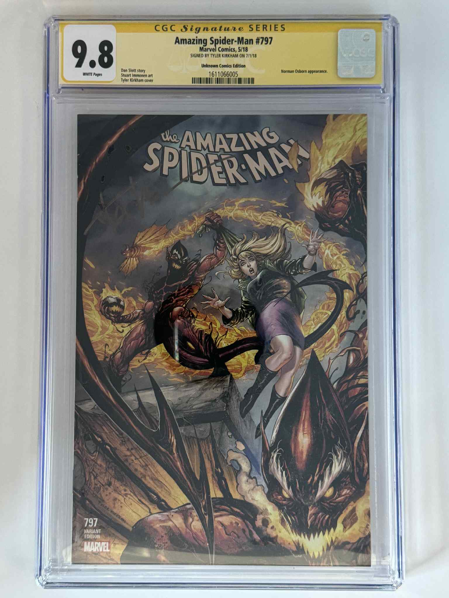 [Signed by Tyler Kirkham] Amazing Spider - Man 797 CGC 9.8 Yellow Label Exclusive Var - DelsBricks Toys & CollectiblesCOMIC BOOKDelsBricks Toys & CollectiblesUnknown Comic Books