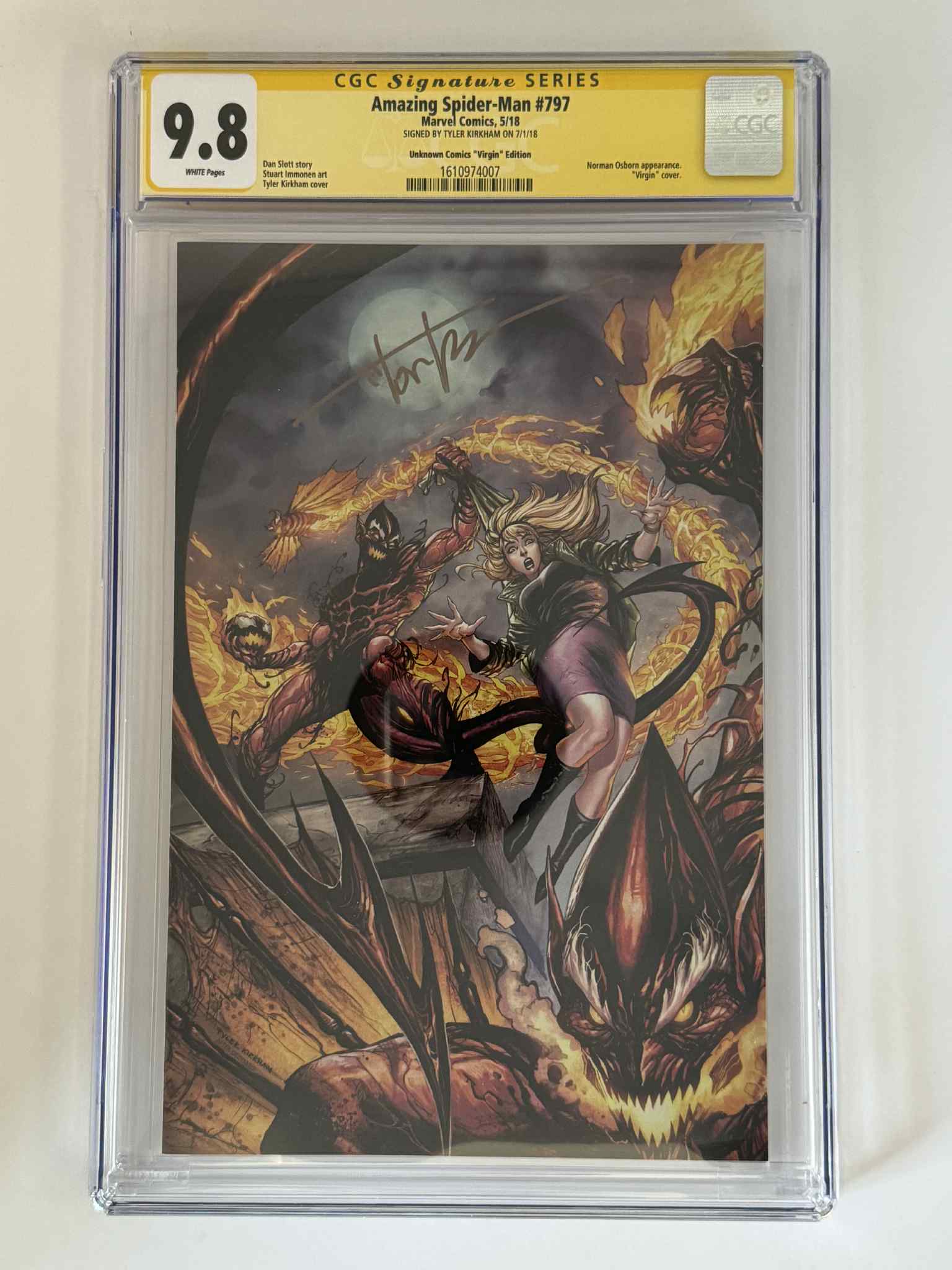 [Signed by Tyler Kirkham] Amazing Spider - Man 797 CGC 9.8 Yellow Label Exclusive Virgin Var - DelsBricks Toys & CollectiblesCOMIC BOOKDelsBricks Toys & CollectiblesUnknown Comic Books