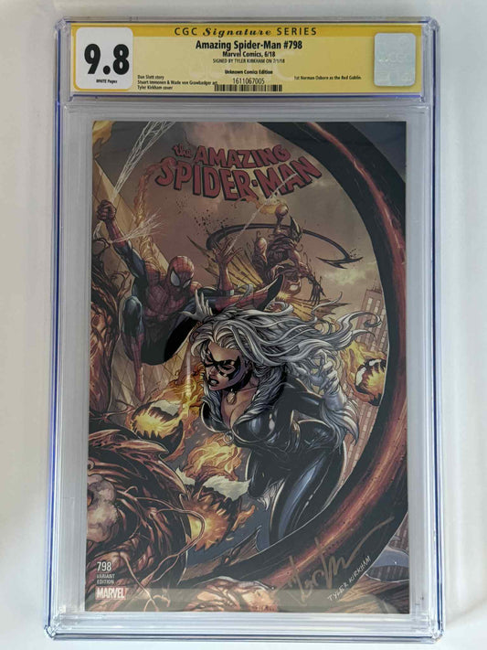 [Signed by Tyler Kirkham] Amazing Spider - Man 798 CGC 9.8 Yellow Label Exclusive Var - DelsBricks Toys & CollectiblesCOMIC BOOKDelsBricks Toys & CollectiblesUnknown Comic Books