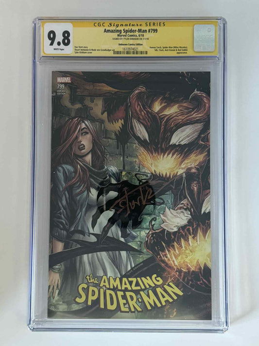 [Signed by Tyler Kirkham] Amazing Spider - Man 799 CGC 9.8 Yellow Label Exclusive Var - DelsBricks Toys & CollectiblesCOMIC BOOKDelsBricks Toys & CollectiblesUnknown Comic Books