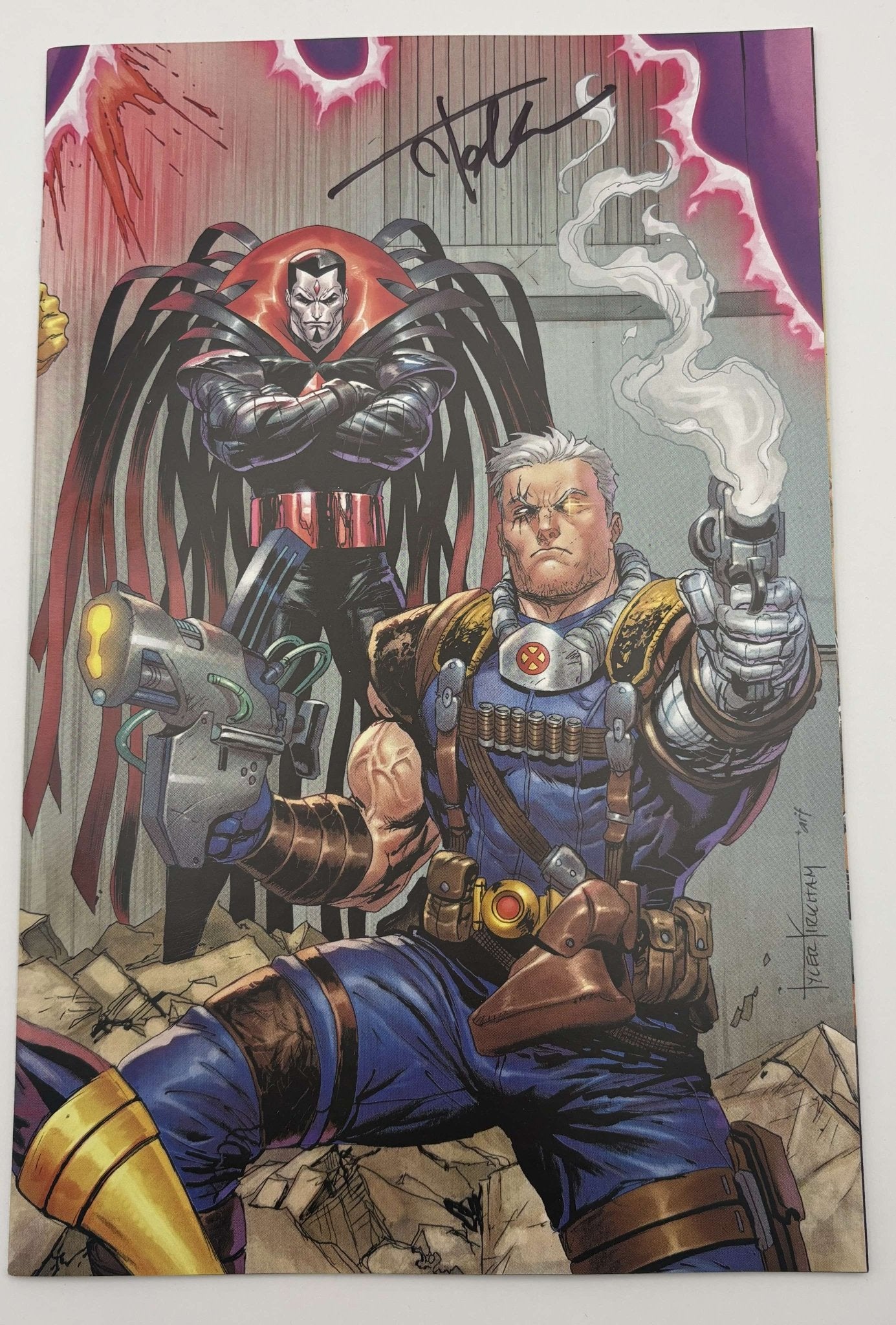 [Signed by Tyler Kirkham] Cable: Love & Chrome 1 Unknown Comics Tyler Kirkham Connecting Cover Exclusive Virgin Var (08/16/2025) [IN STOCK] - DelsBricks Toys & CollectiblesComic BookDelsBricks Toys & CollectiblesUnknown Comic Books