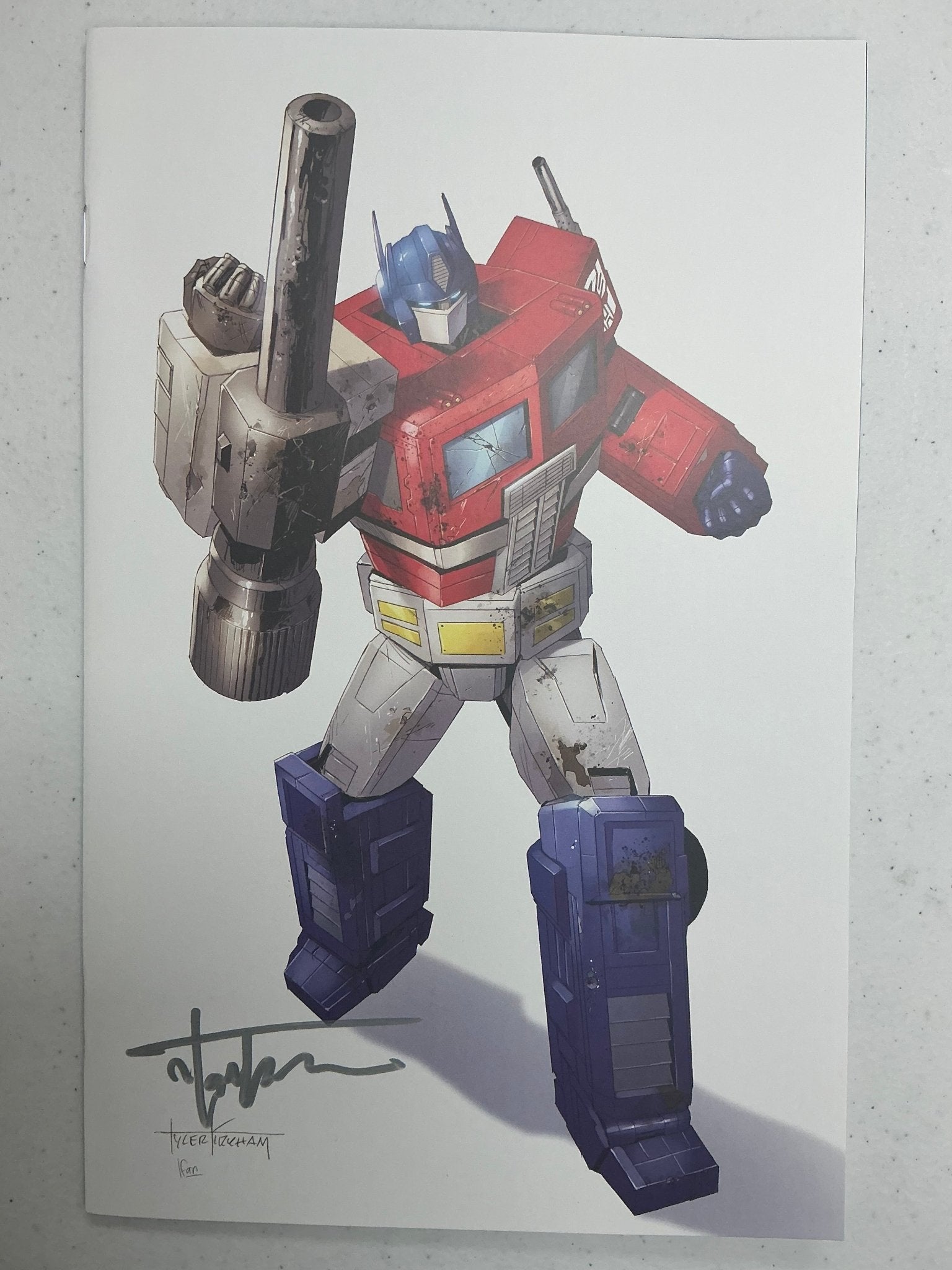 [Signed by Tyler Kirkham] Transformers 17 Unknown Comic Tyler Kirkham White Virgin Var [IN STOCK] - DelsBricks Toys & CollectiblesComic BookDelsBricks Toys & CollectiblesUnknown Comic Books