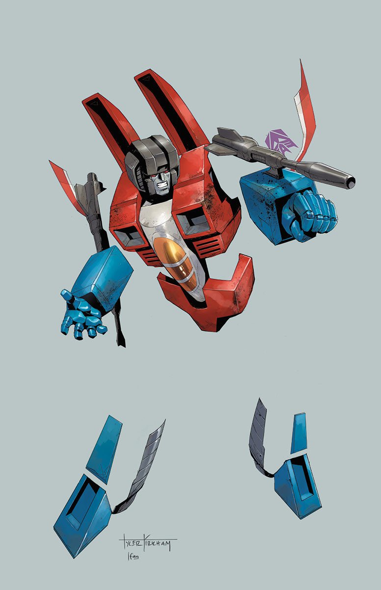 [Signed by Tyler Kirkham] Transformers 18 Unknown Comic Tyler Kirkham Negative Space Virgin Var [IN STOCK] - DelsBricks Toys & CollectiblesComic BookDelsBricks Toys & CollectiblesUnknown Comic Books