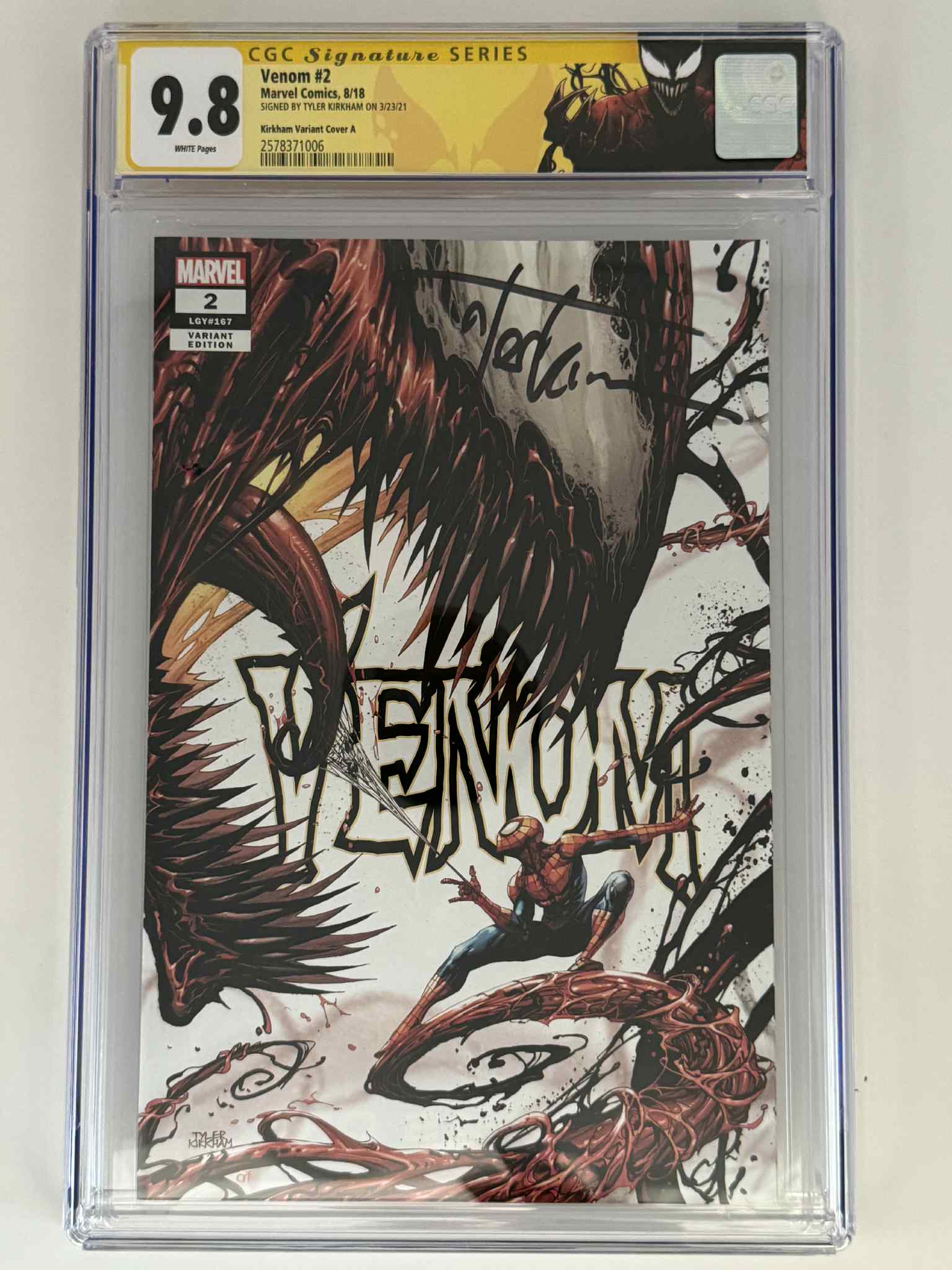 [Signed by Tyler Kirkham] Venom 2 CGC 9.8 Yellow Label Tyler Kirkham Exclusive Var - DelsBricks Toys & CollectiblesCOMIC BOOKDelsBricks Toys & CollectiblesUnknown Comic Books